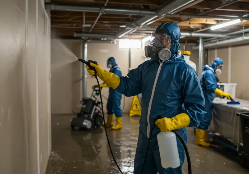 Basement Sanitization and Antimicrobial Treatment process in Valdese, NC